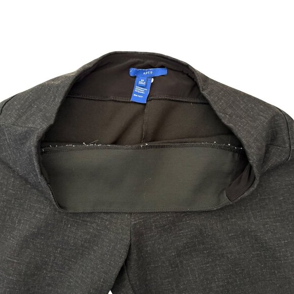 Apt 9 Womens Dress Pants Plus Size 14W Short Pull On Black Textured - Picture 3 of 8